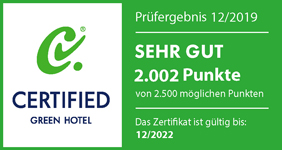 Certified Green Hotel Prüfsiegel