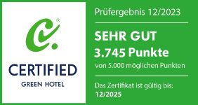 Auszeichnung Certified Green Hotel