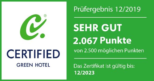 Certified Green Hotel Prüfsiegel